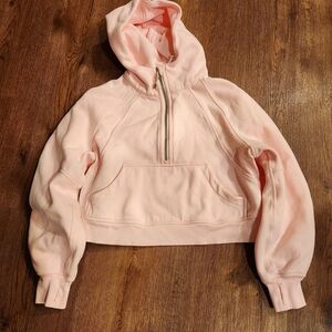 Pink Cropped Hoodie